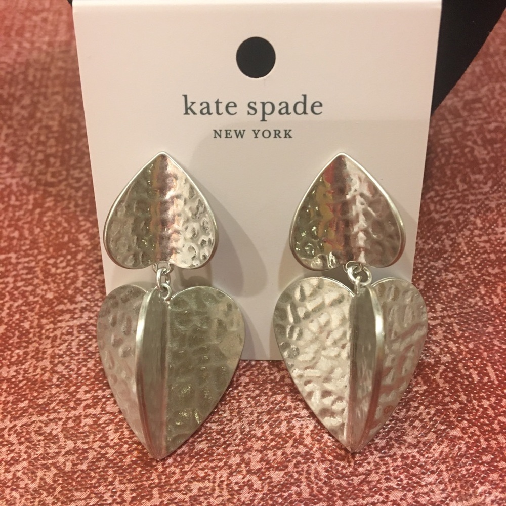 NWT Kate Spade ♠️ metal petal dangle earrings